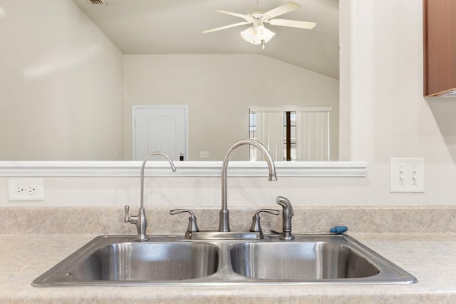 304 E 94th St, Odessa, TX 79765 - detailed view of light countertops and ceiling fan