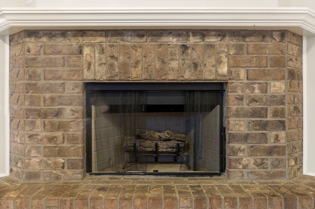 304 E 94th St, Odessa, TX 79765 - detailed view of a brick fireplace