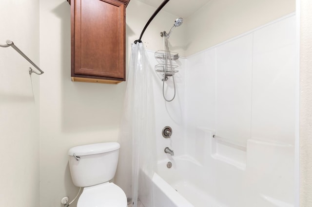 304 E 94th St, Odessa, TX 79765 - bathroom featuring toilet and shower / bath combination with curtain