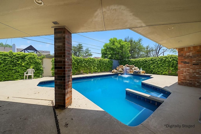 2720 Fair Oaks Cir, Odessa, TX 79762 - view of pool featuring a patio area and a fenced backyard