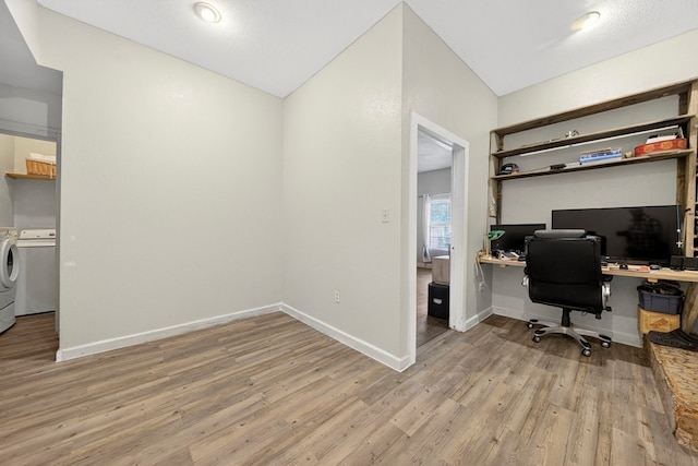 1321 Lindberg St, Odessa, TX 79763 - office featuring washer and clothes dryer and wood finished floors
