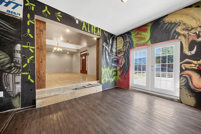 1321 Lindberg St, Odessa, TX 79763 - empty room featuring wood finished floors and french doors