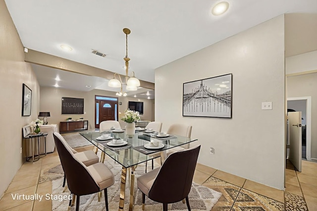 1321 Lindberg St, Odessa, TX 79763 - dining area with light tile patterned floors and recessed lighting