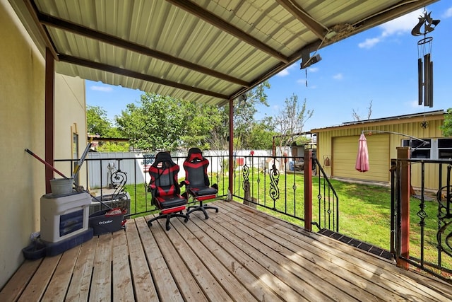 1321 Lindberg St, Odessa, TX 79763 - wooden deck with a fenced backyard