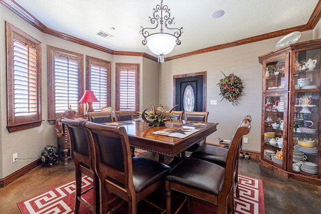 651 Fm 1757, Seminole, TX 79360 - dining area featuring ornamental molding and concrete floors