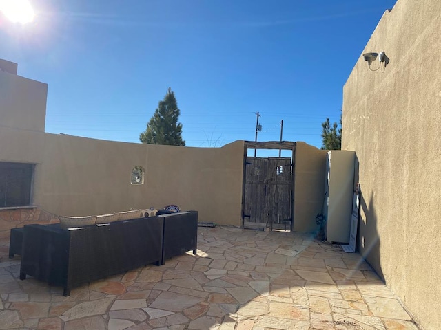 view of patio / terrace with an outdoor living space