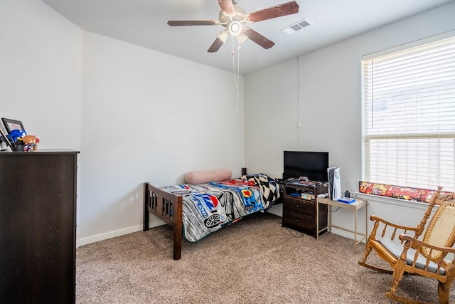 1614 Laguna Meadows Trl, Midland, TX 79705 - bedroom featuring light carpet and a ceiling fan
