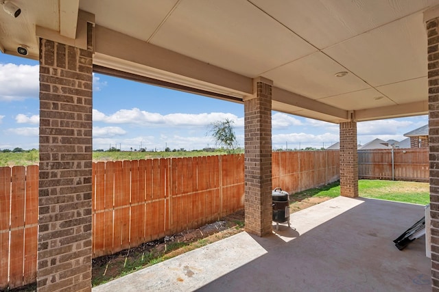 view of patio / terrace with a fenced backyard