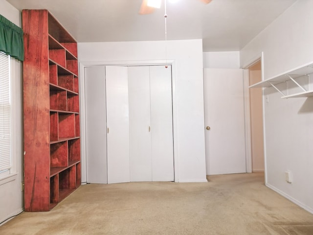 2809 E 17th St, Odessa, TX 79761 - walk in closet featuring light carpet and a ceiling fan