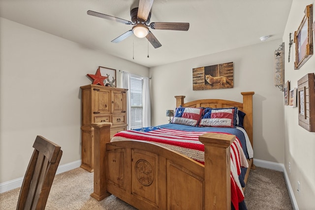 1214 Yancy St, Odessa, TX 79765 - bedroom featuring light carpet and a ceiling fan