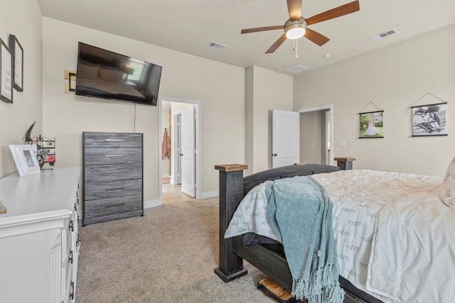 1214 Yancy St, Odessa, TX 79765 - bedroom featuring light carpet and ceiling fan
