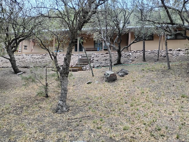 508 Squaw Valley Trl, Fort Davis, TX 79734 - view of front of property featuring stucco siding and stairway