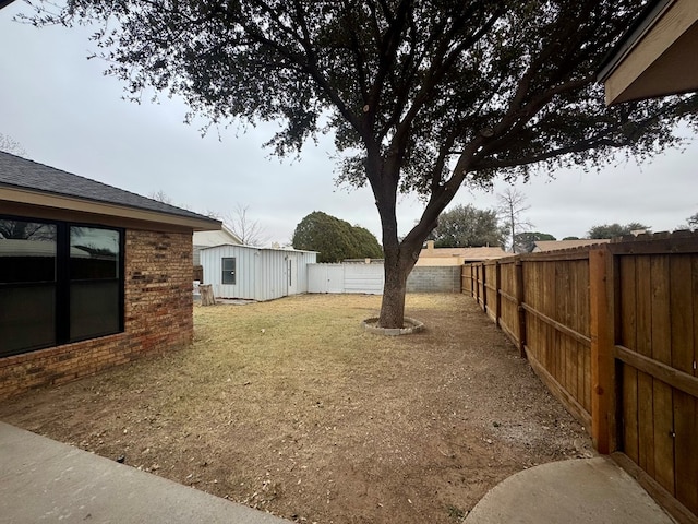 4612 Fountain Ln, Odessa, TX 79761 - fenced backyard with an outbuilding