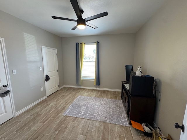 1715 Morgan Way, Midland, TX 79705 - office featuring light wood-style flooring and a ceiling fan