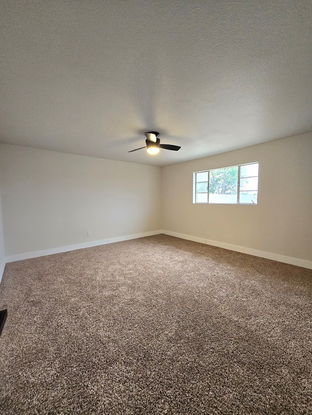 2500 Roper St, Odessa, TX 79761 - carpeted spare room featuring a ceiling fan and a textured ceiling
