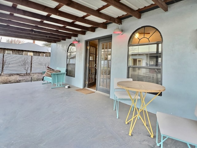 404 N Plateau St, Marfa, TX 79843 - view of patio / terrace featuring fence
