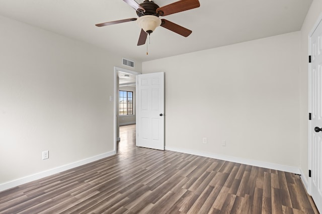 622 W Hillmont Rd, Odessa, TX 79764 - empty room featuring wood finished floors and a ceiling fan