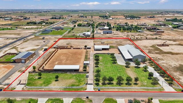 7101 W County Rd 44, Midland, TX 79707 - aerial view of property and surrounding area featuring property boundaries highlighted