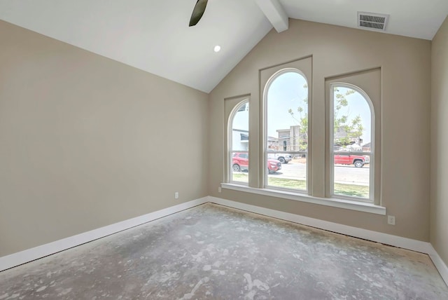 8634 Luz Dr, Odessa, TX 79765 - spare room featuring healthy amount of natural light, baseboards, and ceiling fan