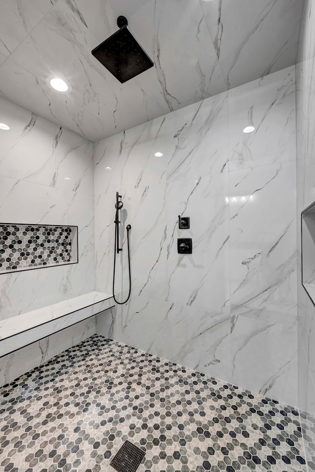 8634 Luz Dr, Odessa, TX 79765 - full bathroom featuring a marble finish shower