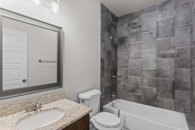 2227 W 3rd St, Odessa, TX 79763 - bathroom featuring vanity, toilet, and shower / bath combination