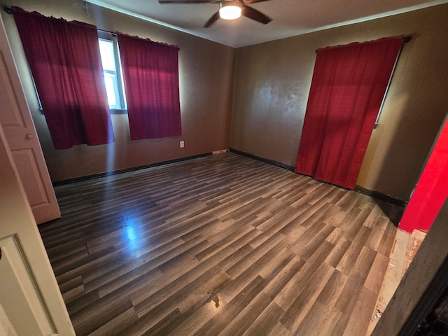 3613 Locust Ave, Odessa, TX 79762 - unfurnished bedroom featuring wood finished floors and a ceiling fan