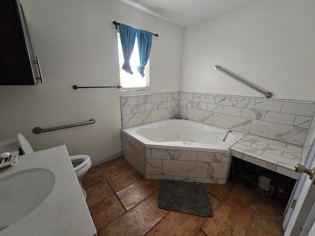 3613 Locust Ave, Odessa, TX 79762 - full bathroom featuring a jetted tub and vanity