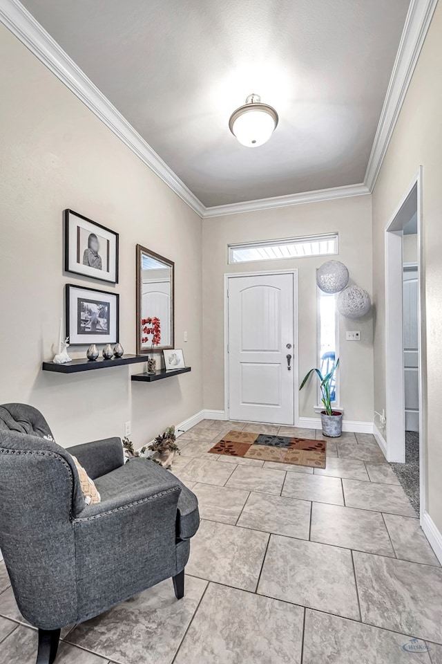 811 E 97th Ct, Odessa, TX 79765 - entryway featuring ornamental molding and baseboards