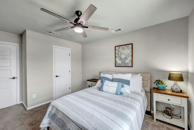 8409 E County Rd 115, Midland, TX 79706 - bedroom with carpet, baseboards, and ceiling fan