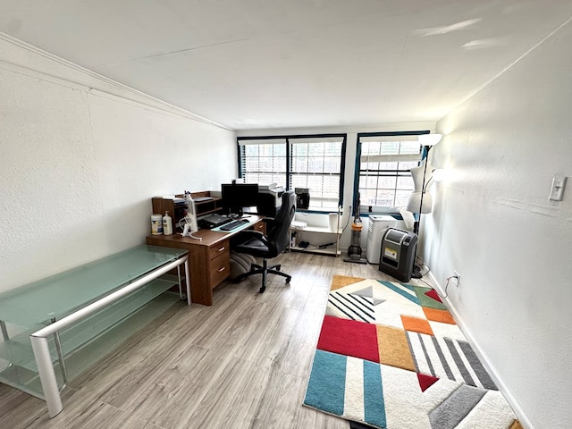 503 E Hendryx Ave, Alpine, TX 79830 - office with light wood finished floors and a textured wall