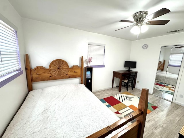 503 E Hendryx Ave, Alpine, TX 79830 - bedroom featuring wood finished floors and ceiling fan