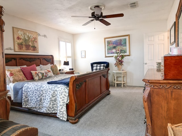 1847 Cody Pl, Odessa, TX 79762 - bedroom featuring light colored carpet and ceiling fan