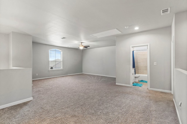 3102 Mearns Ct, Midland, TX 79705 - unfurnished room with carpet floors, attic access, and recessed lighting