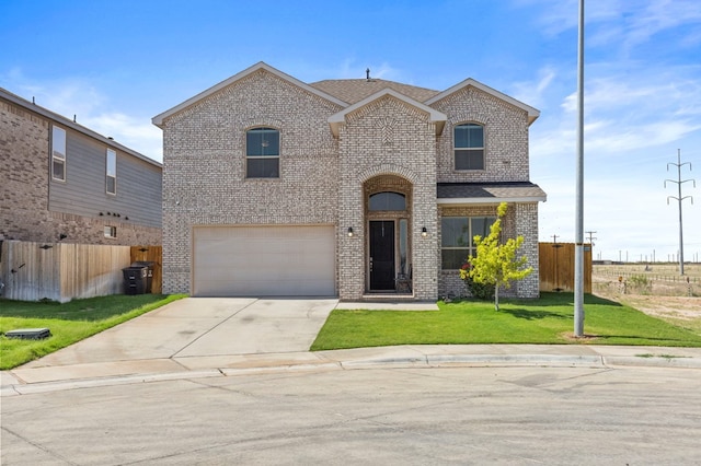 3102 Mearns Ct, Midland, TX 79705 - view of front of property featuring brick siding, an attached garage, and concrete driveway