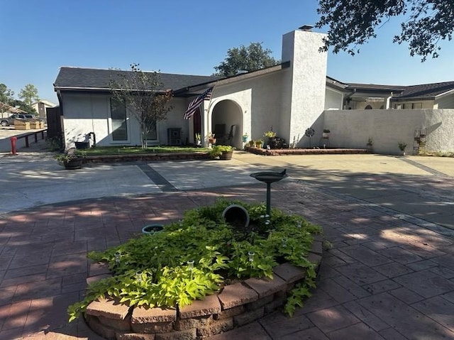 single story home with a patio area