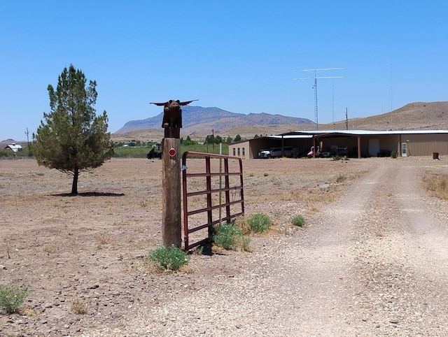 735 S Front St, Fort Davis, TX 79734 - view of yard with a mountain view, driveway, and a view of rural / pastoral area