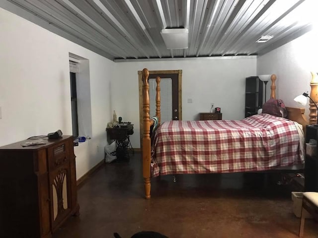 735 S Front St, Fort Davis, TX 79734 - bedroom with finished concrete floors