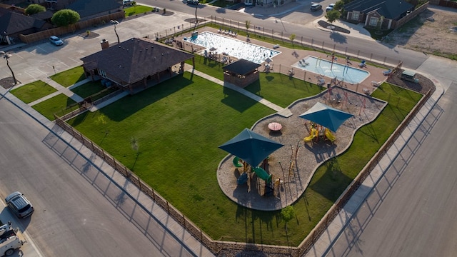 8652 Fiesta Ct, Odessa, TX 79765 - drone / aerial view of a pool