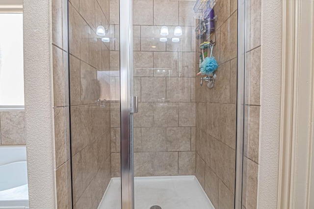 1506 San Miguel Ct, Midland, TX 79705 - bathroom with a stall shower and a garden tub