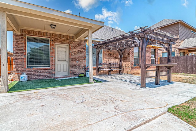 1506 San Miguel Ct, Midland, TX 79705 - view of patio featuring a pergola