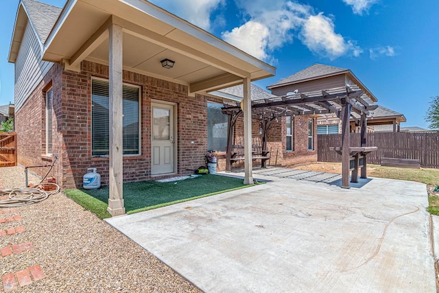 1506 San Miguel Ct, Midland, TX 79705 - view of patio featuring a pergola