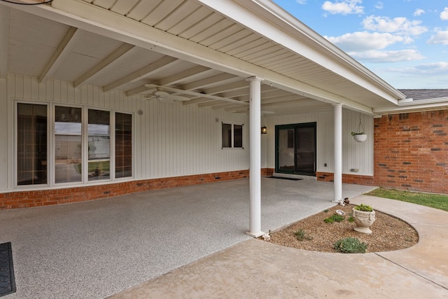 9408 Cromwell Ter, Odessa, TX 79764 - view of patio featuring an attached carport and ceiling fan