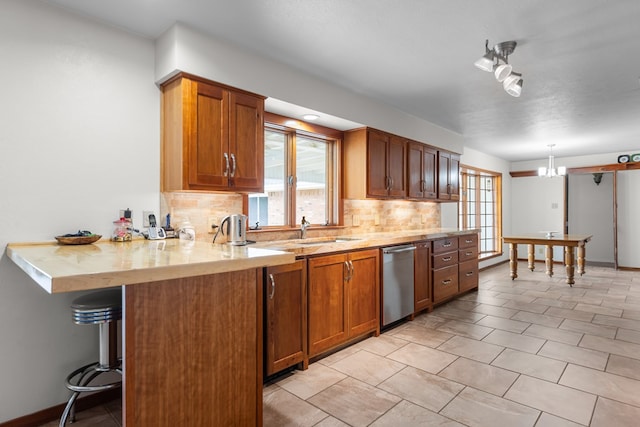 9408 Cromwell Ter, Odessa, TX 79764 - kitchen with a sink, tasteful backsplash, plenty of natural light, and dishwasher