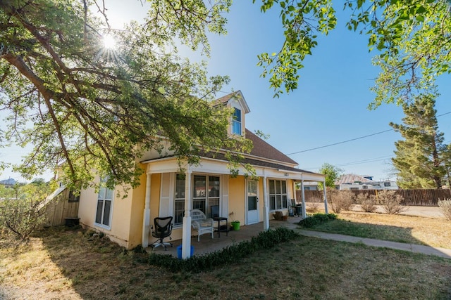 603 N 11th St, Alpine, TX 79830 - view of front of home featuring a patio and stucco siding