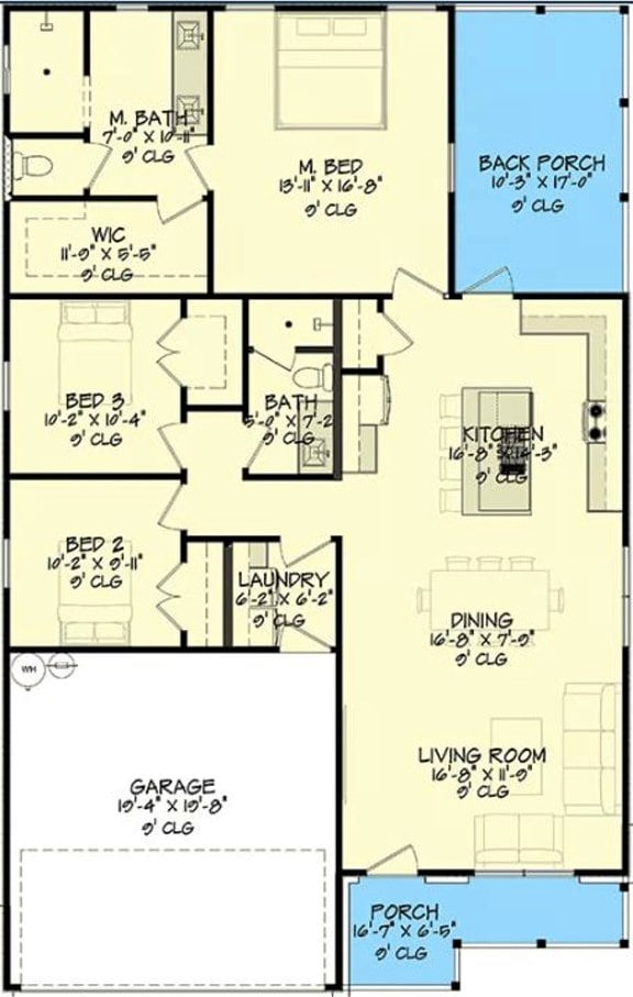 902 NE 1st Pl, Andrews, TX 79714 - floor plan / room layout