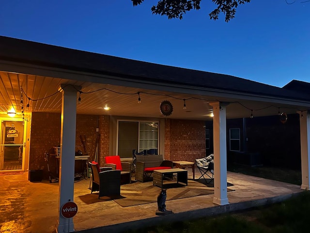 view of patio with an outdoor hangout area