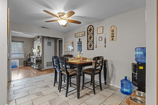1306 Douglas Dr, Odessa, TX 79762 - dining room with ceiling fan