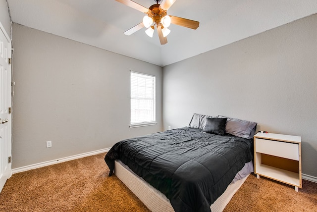 8625 Harvard Ave, Odessa, TX 79765 - carpeted bedroom with ceiling fan and lofted ceiling