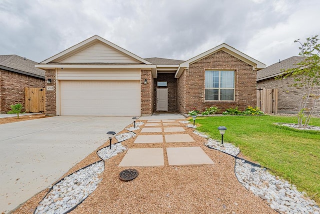 6205 Globe Life Ct, Odessa, TX 79762 - ranch-style house with brick siding, concrete driveway, and a garage
