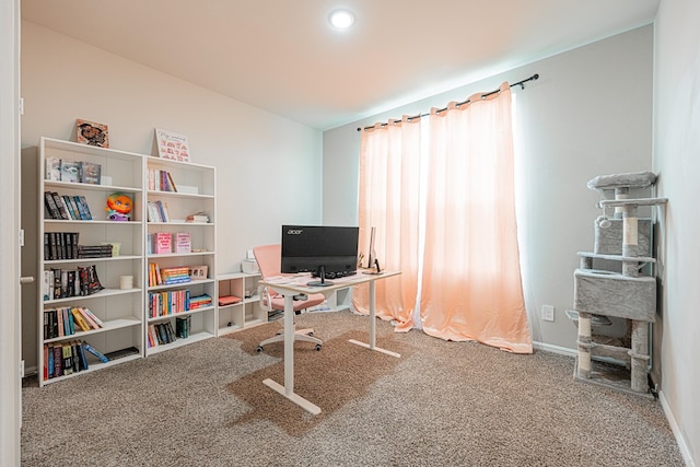 6205 Globe Life Ct, Odessa, TX 79762 - office area featuring carpet floors and baseboards